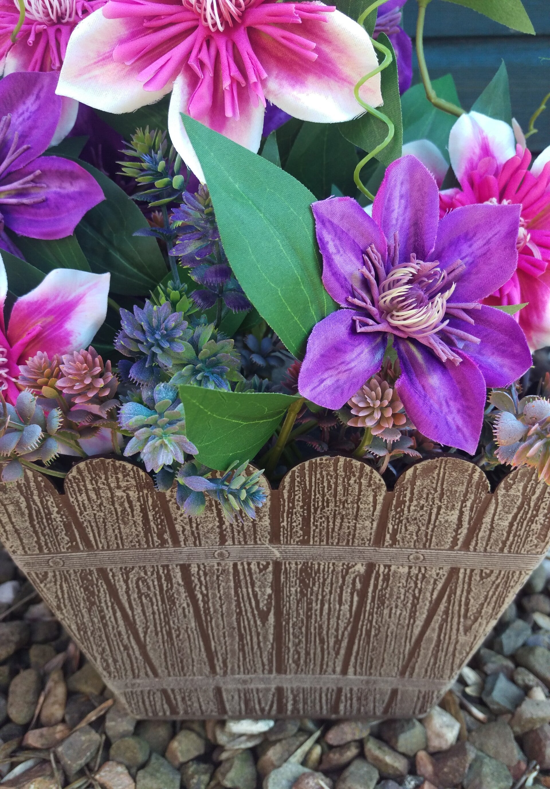 Climbing Clematis trellis planter Bee's Floral boutique