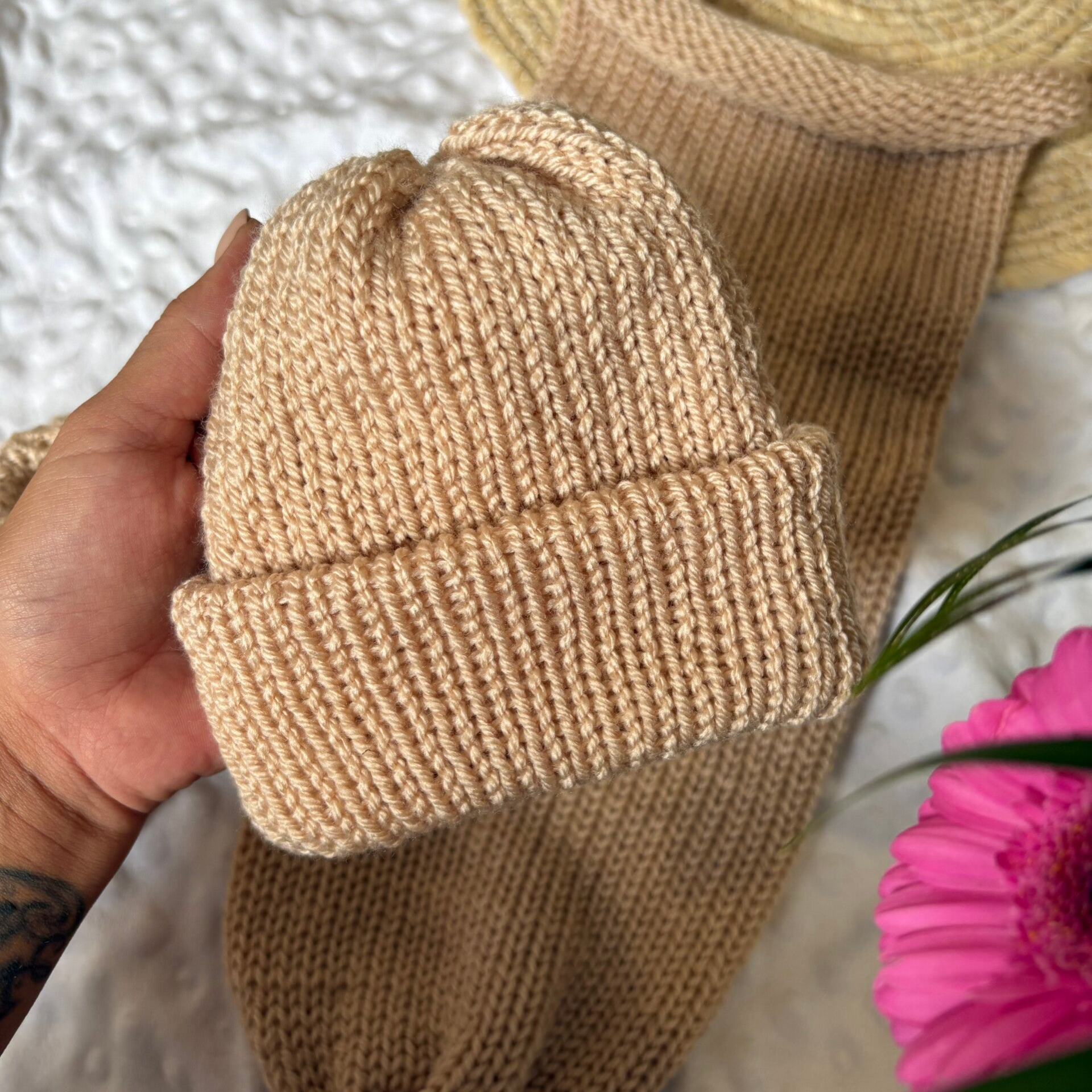 Bonnet naissance layette  – Doux & extensible