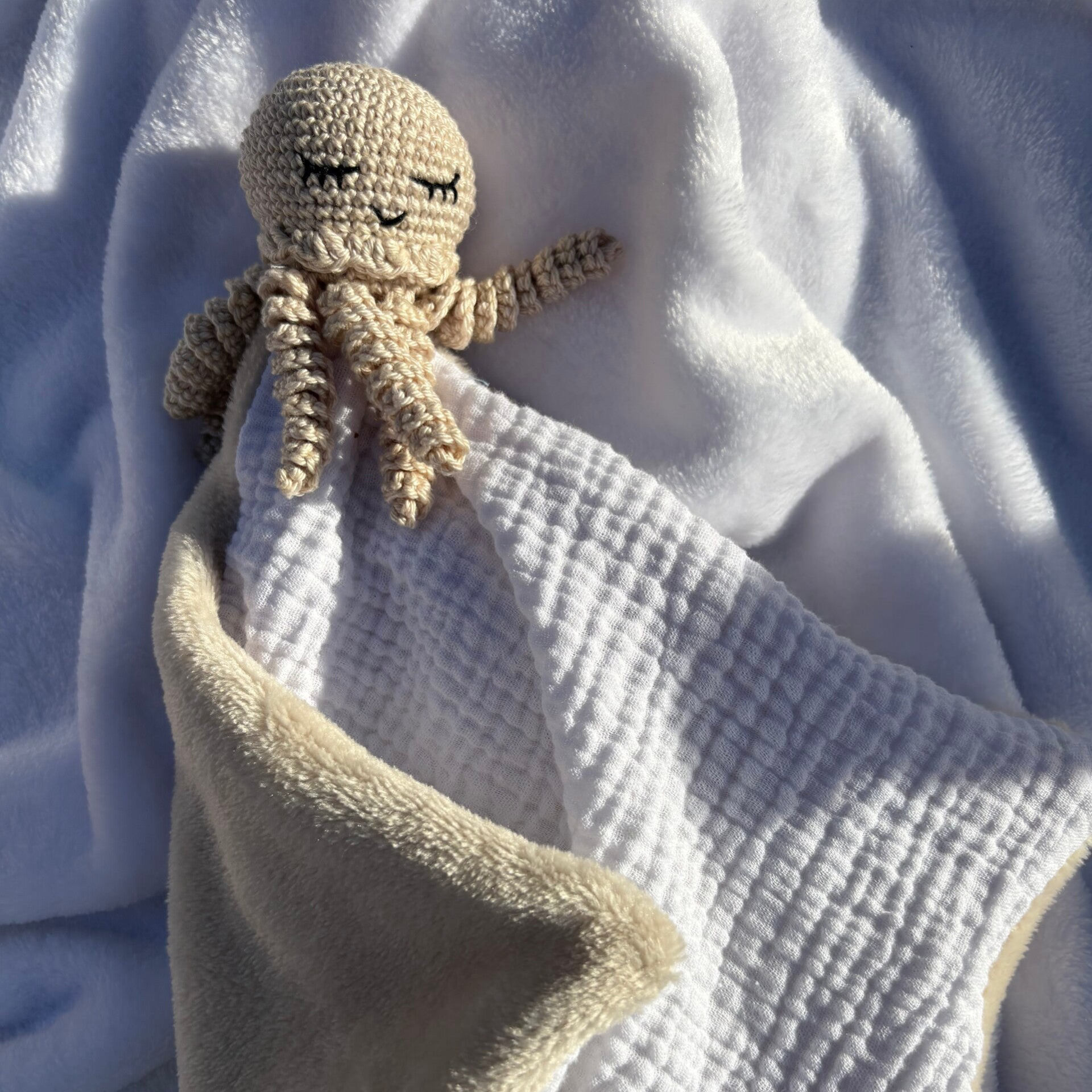 Doudou lange pieuvre personnalisable
