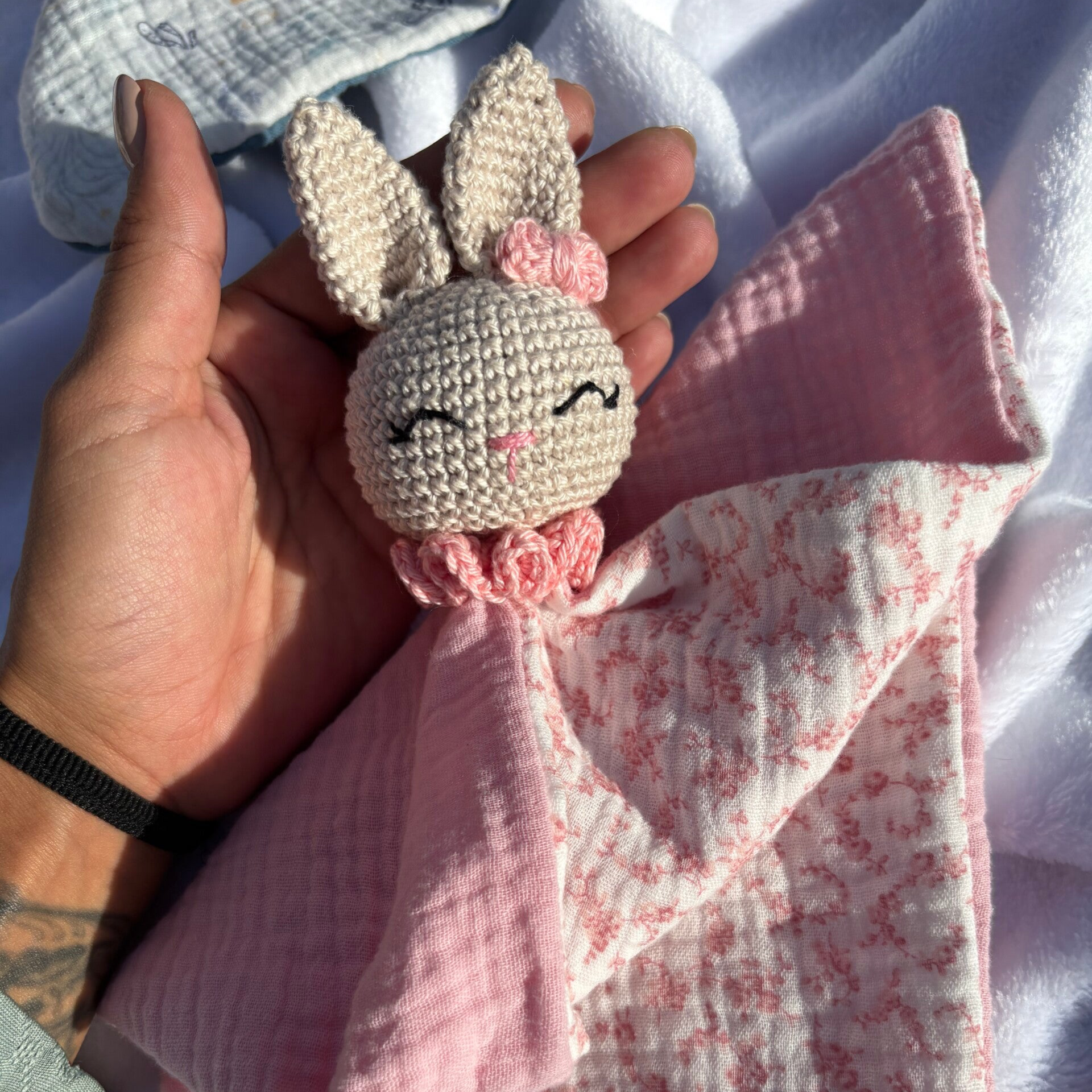 Doudou lange lapin personnalisable