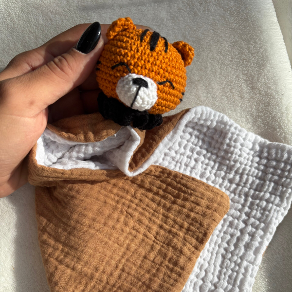 Doudou lange tigre personnalisable
