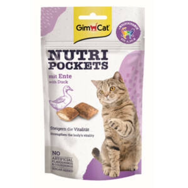 Gimcat nutri pockets - eend en multivitaminen