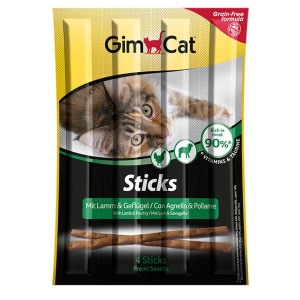 GimCat Sticks met lam & gevogelte, 4 stuks