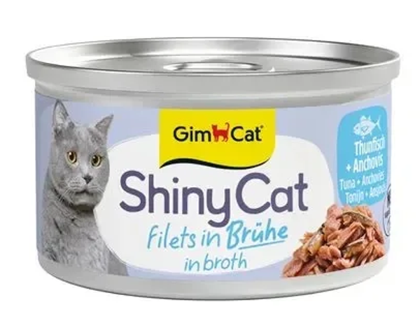 ShinyCat Filets in Bouillon - Tonijn en Anjovis