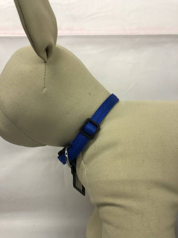 Halsband - blauw met zwart onderlegd
