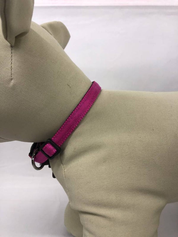 halsband - roze met zwart onderlegd