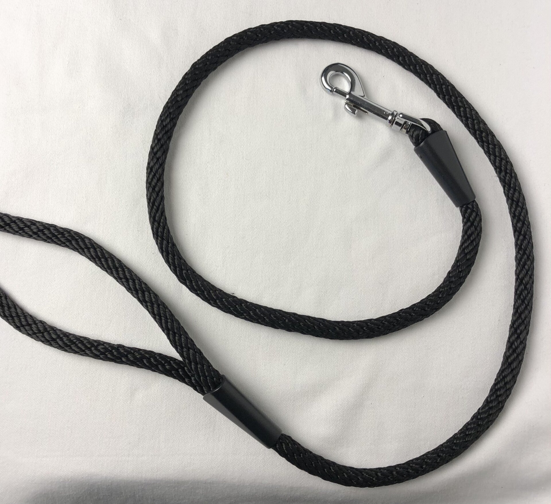 Gevlochten nylon lijn - zwart