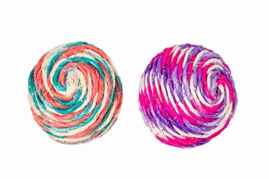 Kattenballetje sisal roze