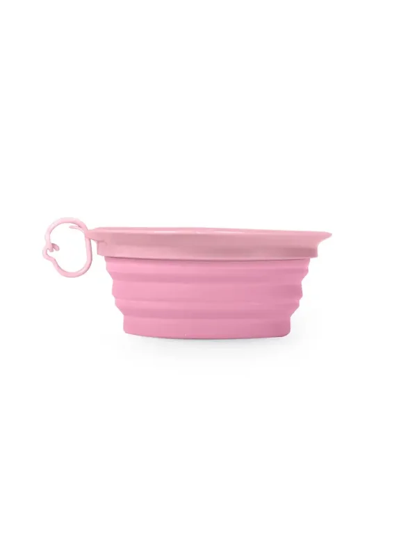 Opvouwbaar voer- en drinkbakje - Roze