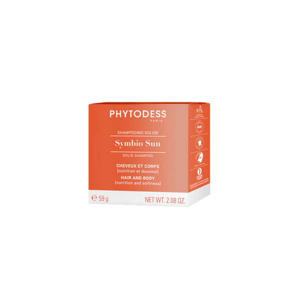 Symbio Sun Solide Shampoo 59gr. All-in-one vaste shampoo: haar en lichaam