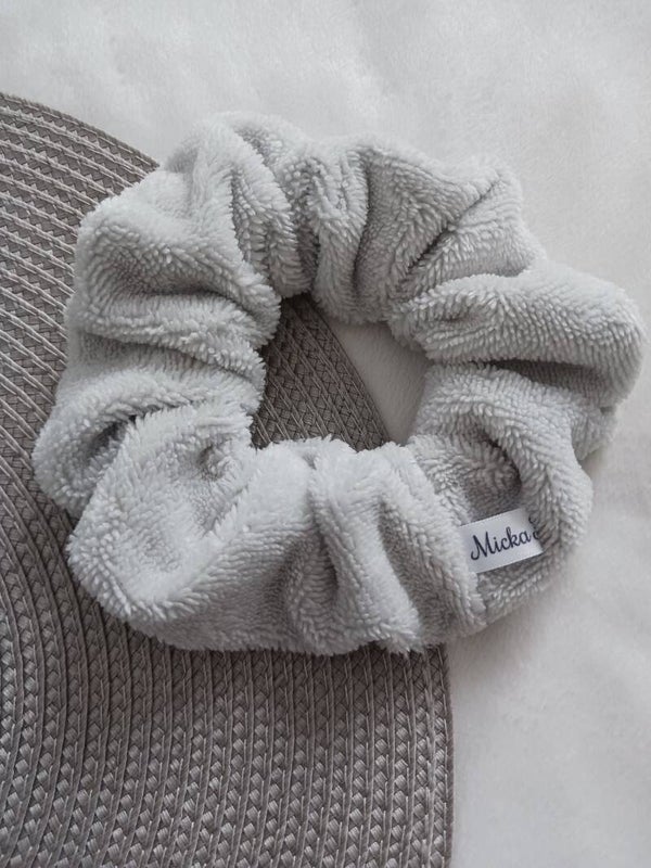 Chouchou éponge bambou gris