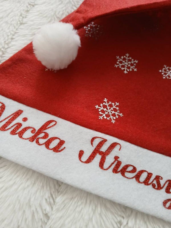 Bonnet de noel à personnaliser avec flocons