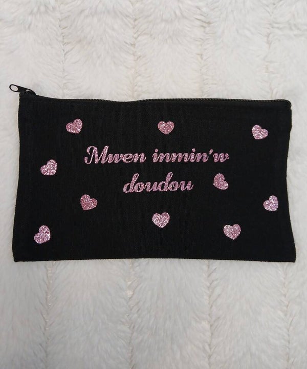 Pochette noire "mwen inmin'w doudou "