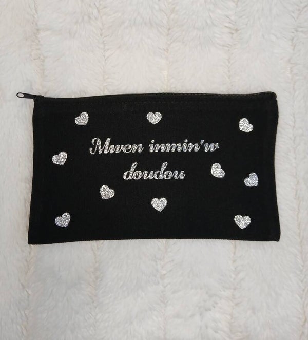 Pochette noire "mwen inmin'w doudou"