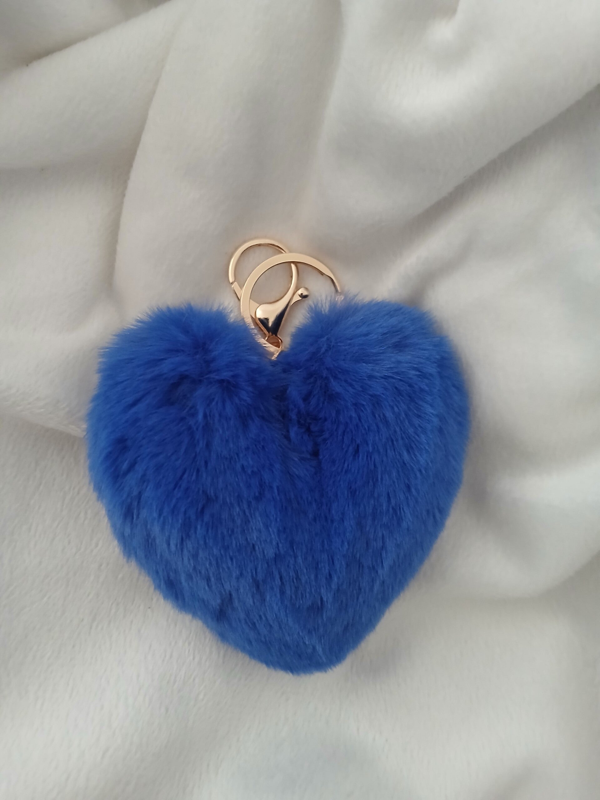 Porte- clés coeur bleu royal