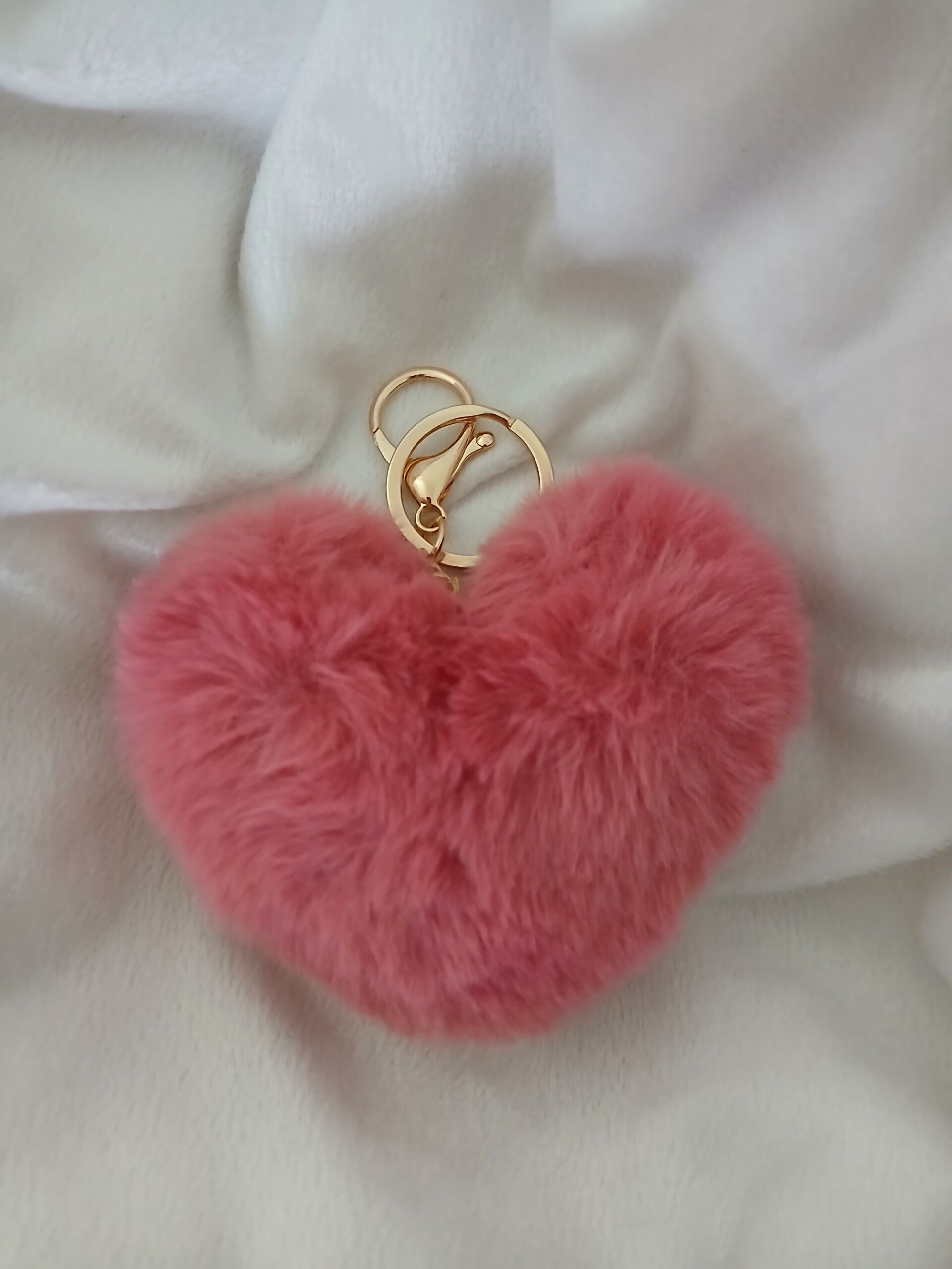 Porte- clés coeur rose