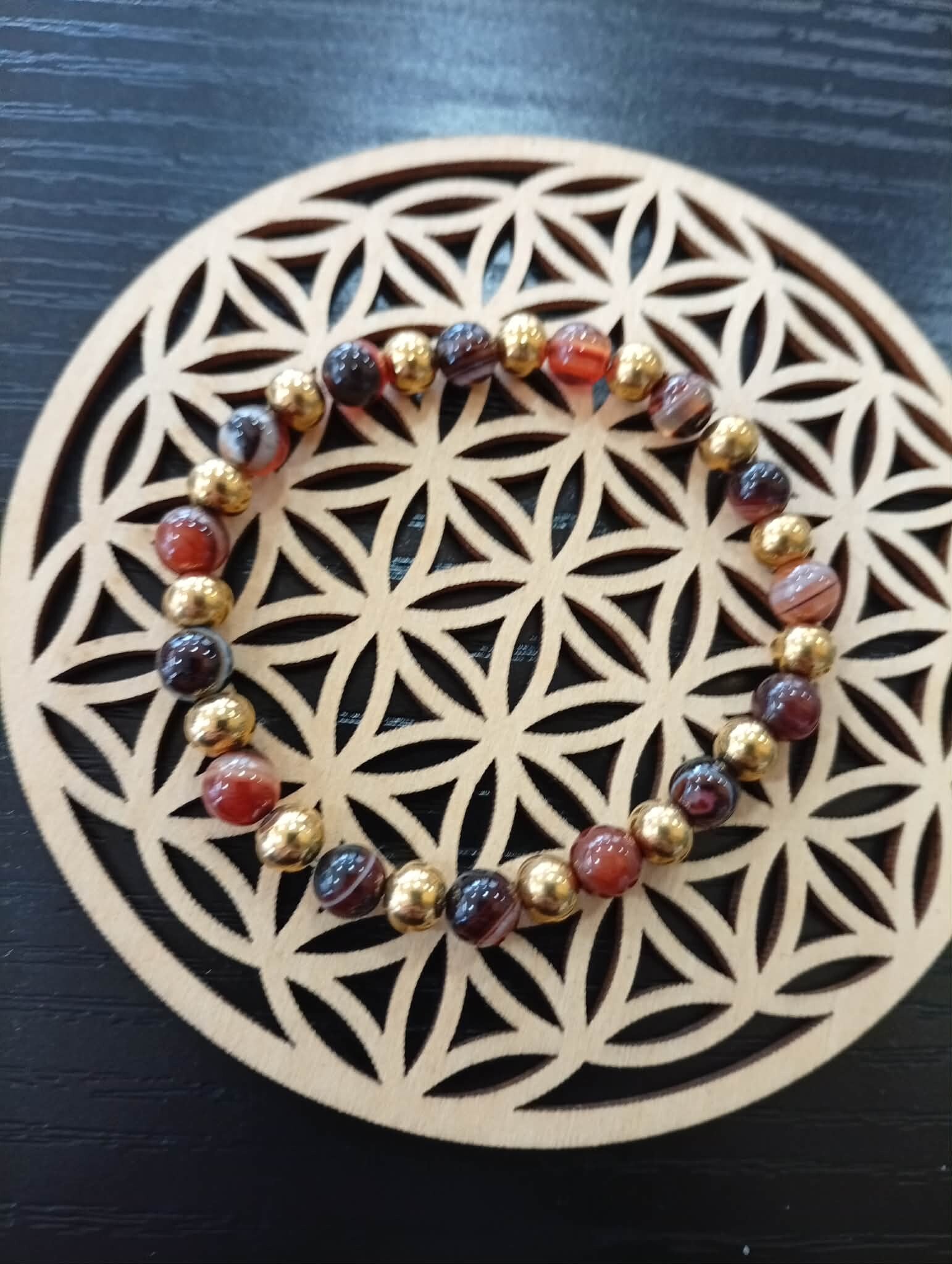 🖤 Bracelet Sardonyx — force, équilibre et courage