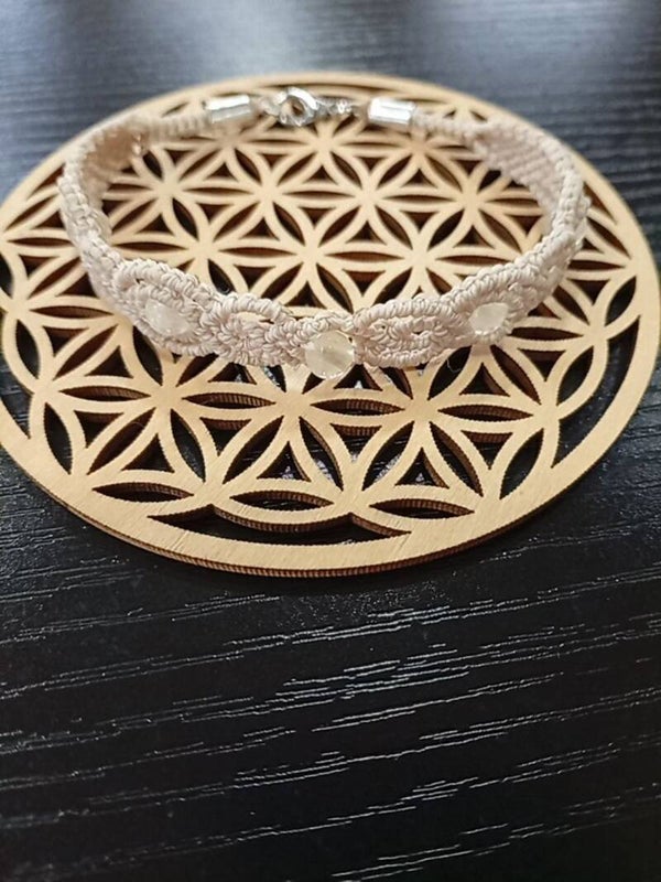 💛 Bracelet micro-macramé & Citrine – Création artisanale 💛