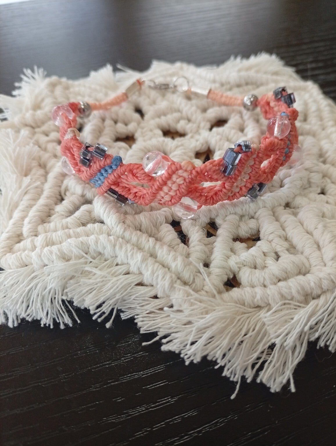 Bracelet micro-macramé ✨ cristal de roche