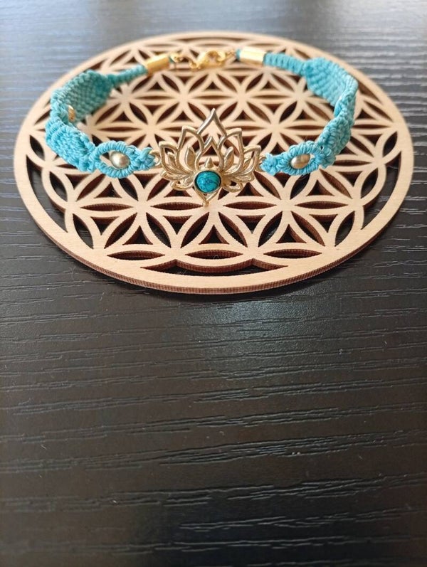 ✨ Bracelet Lotus & Turquoise ✨