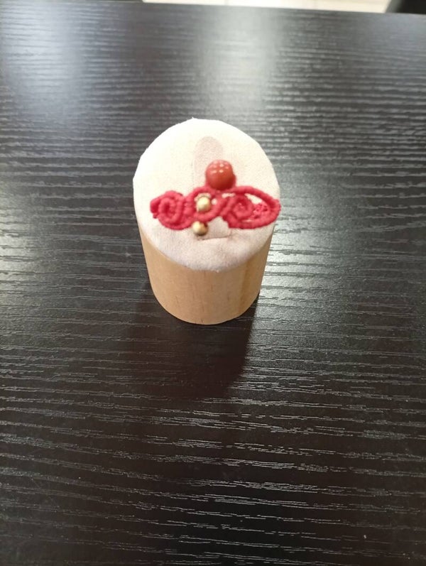 🔥 Bague micro-macramé – Jaspe rouge 🔥