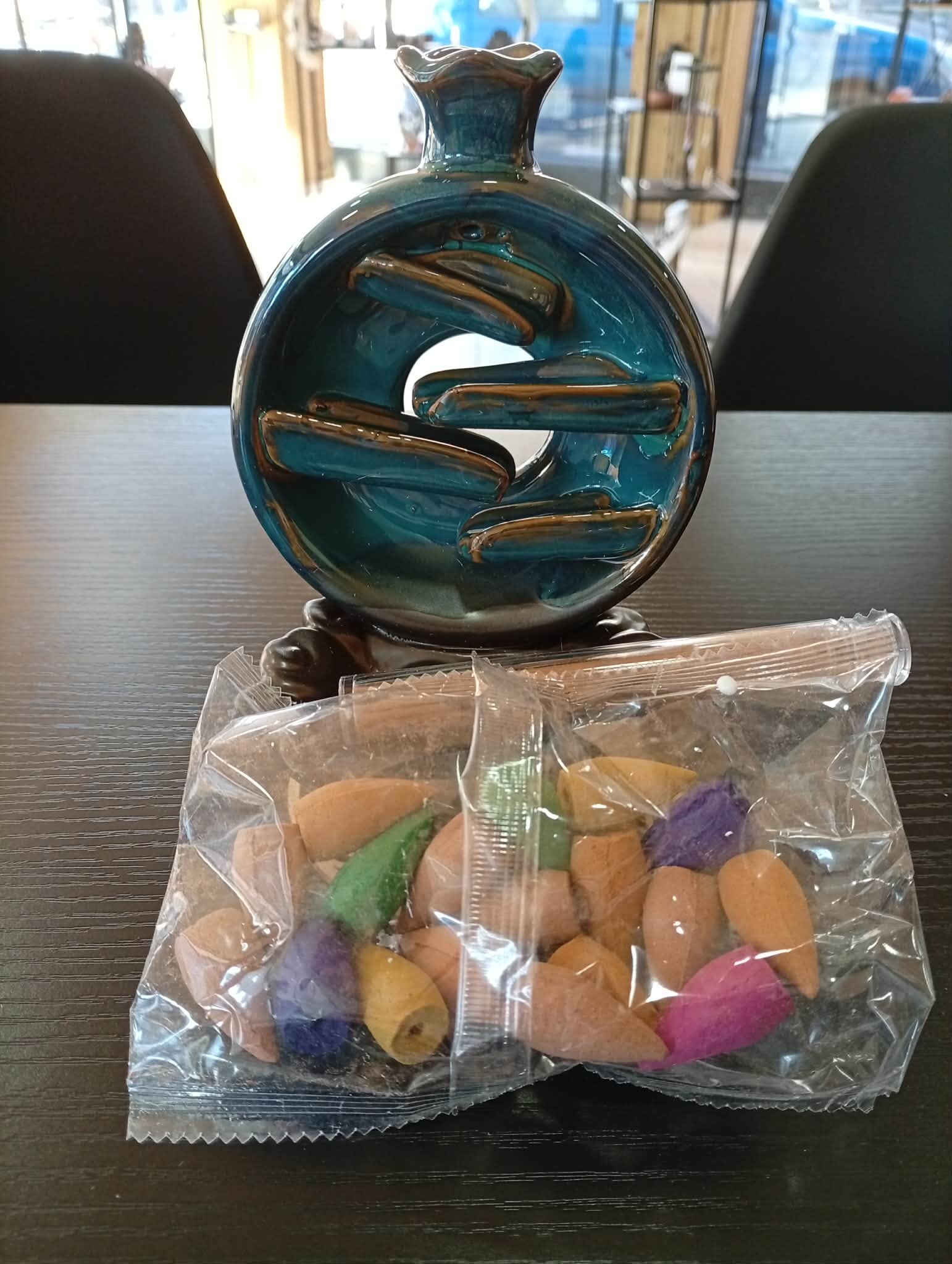 🍩 Porte-encens Backflow Cascade Donut – Lâcher-prise et apaisement 🍩