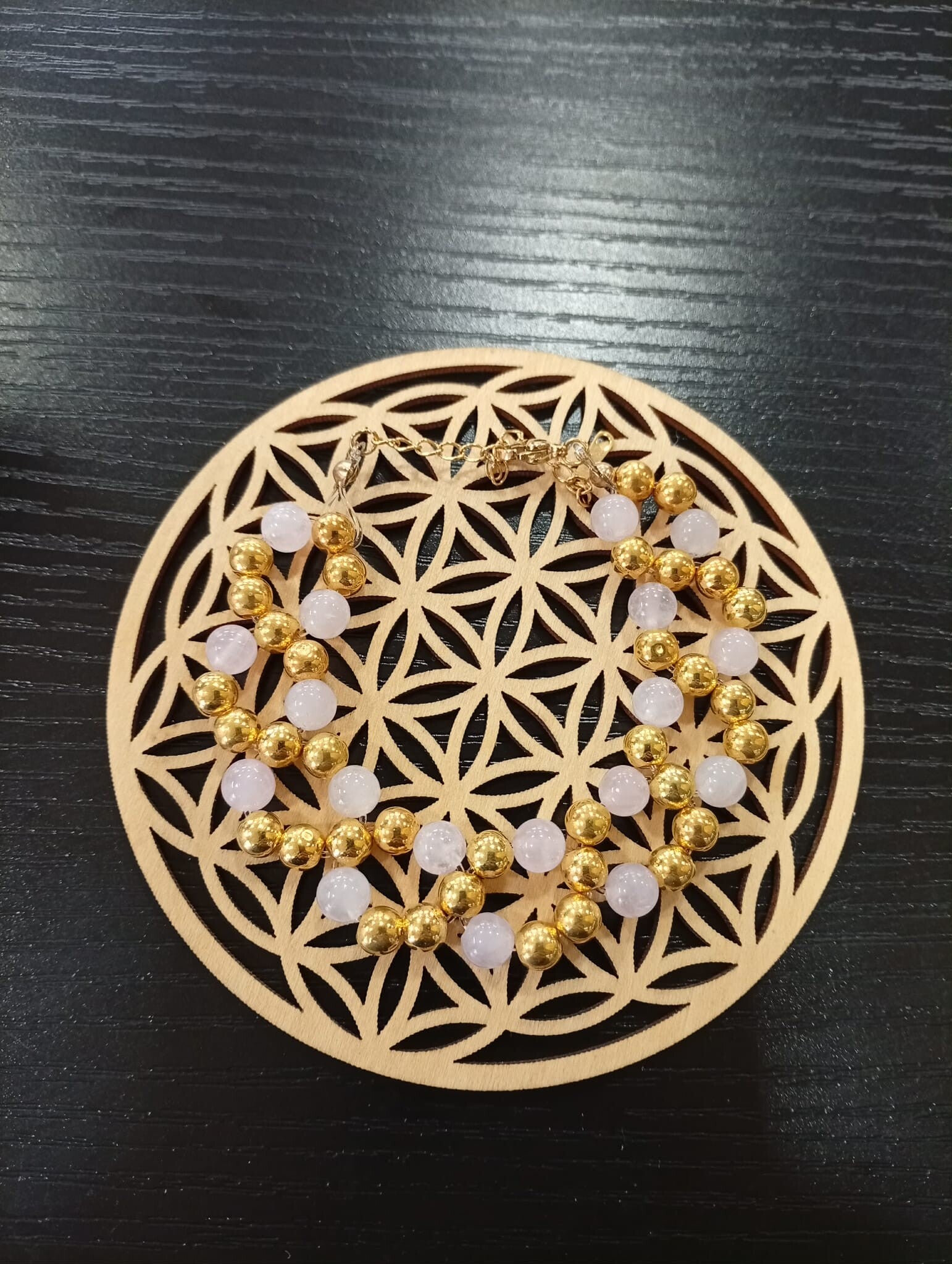 Bracelet Quartz Rose & Or Acier Inoxydable – Amour & Douceur