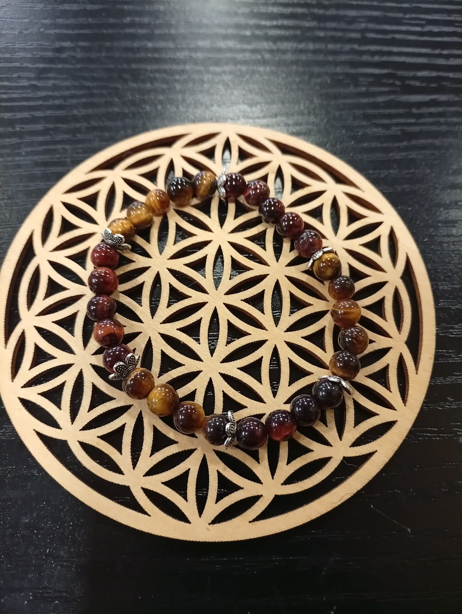 🟤 Bracelet Œil de Tigre & Œil de Taureau — protection, confiance et courage