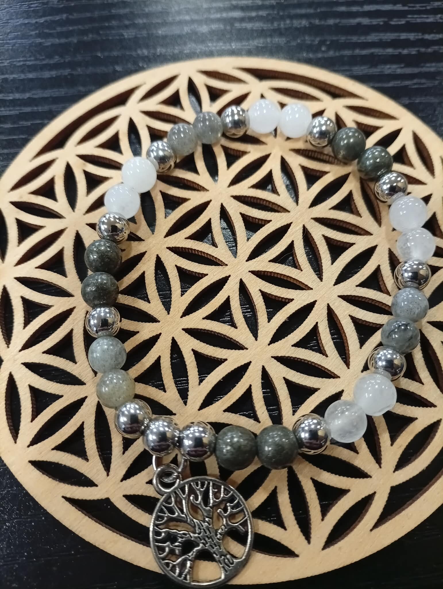 ✨ Bracelet Bronzite – Pierre de Lune – Labradorite ✨  Ancrage – Protection – Intuition