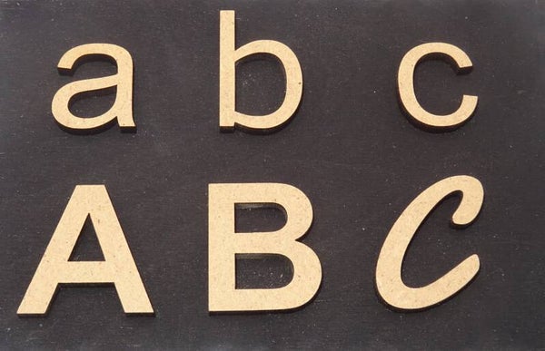Houten letters en cijfers MDF