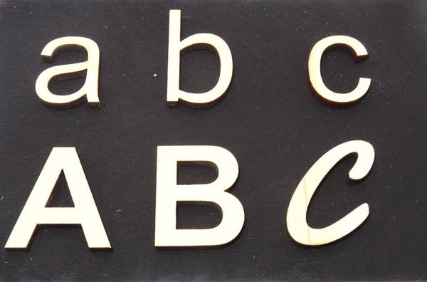 Houten letters en cijfers populier