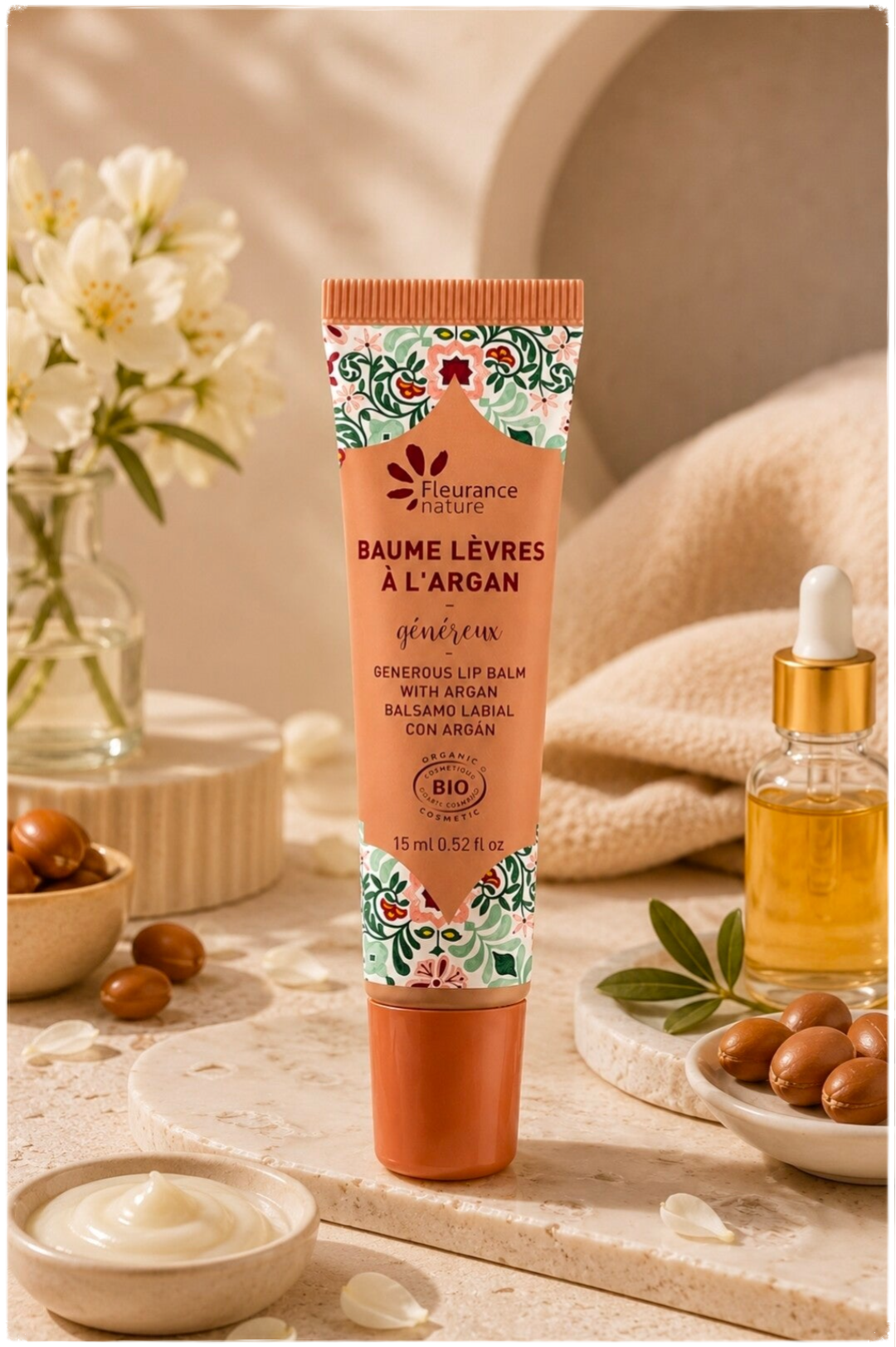 Baume à lèvres à l'argan 15 ml