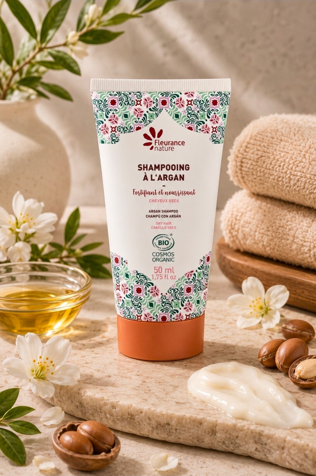 Shampooing à l'argan pour cheveux sec 50 ml