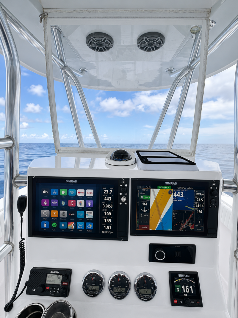 Apple tv on Simrad Chart-plotter