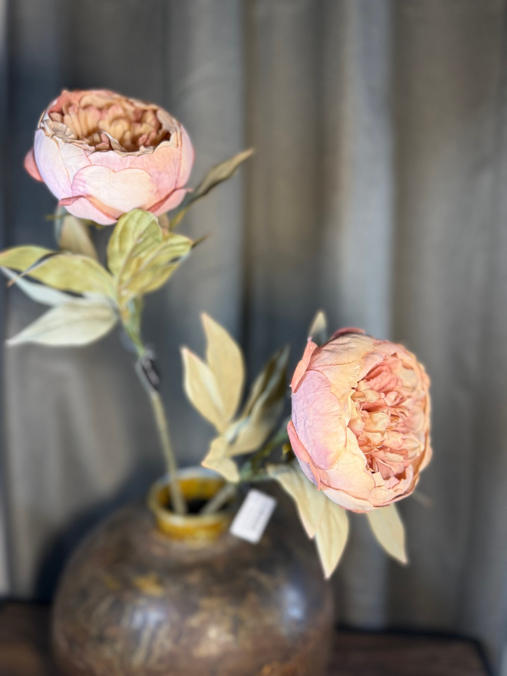 Peony cup ant.pink 80 cm