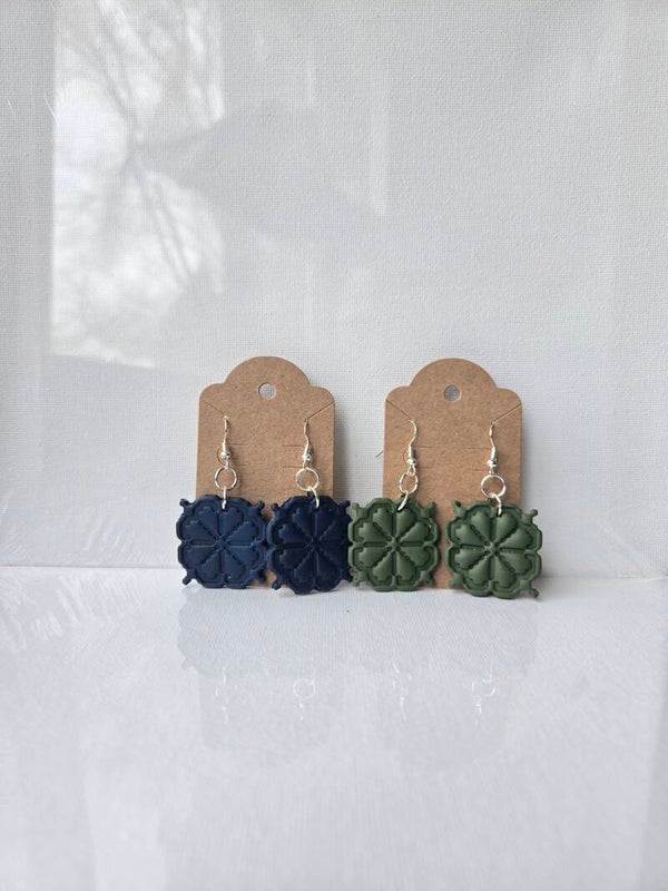 Tatreez Flower - Polymer Clay Danglies