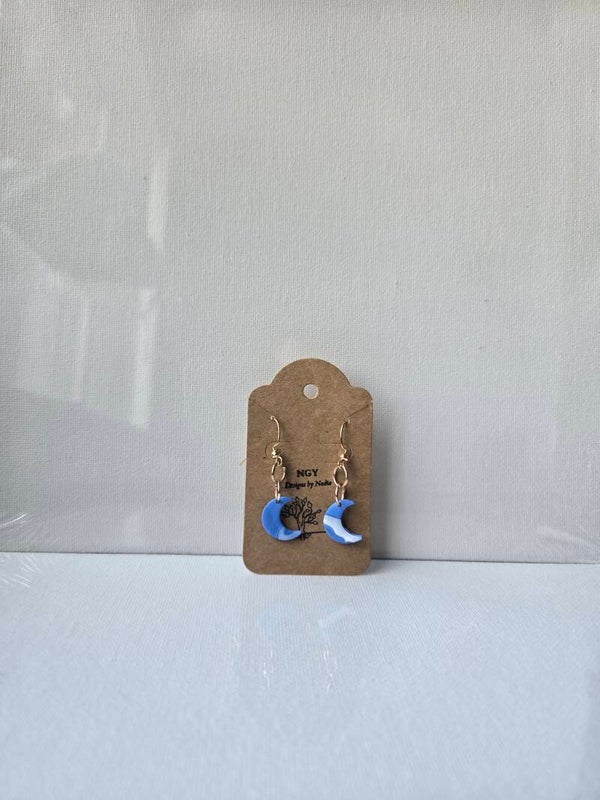 Crescent Moon - Polymer Clay Danglies