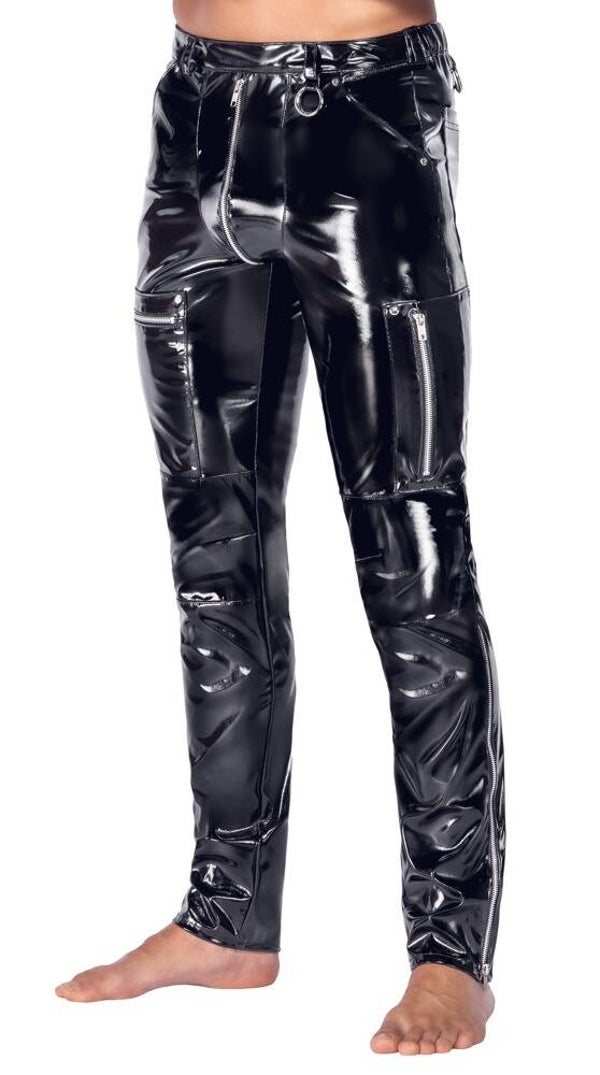Broek van lakleer