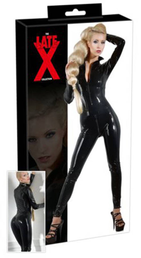 100% Latex Catsuit Met Ritsen