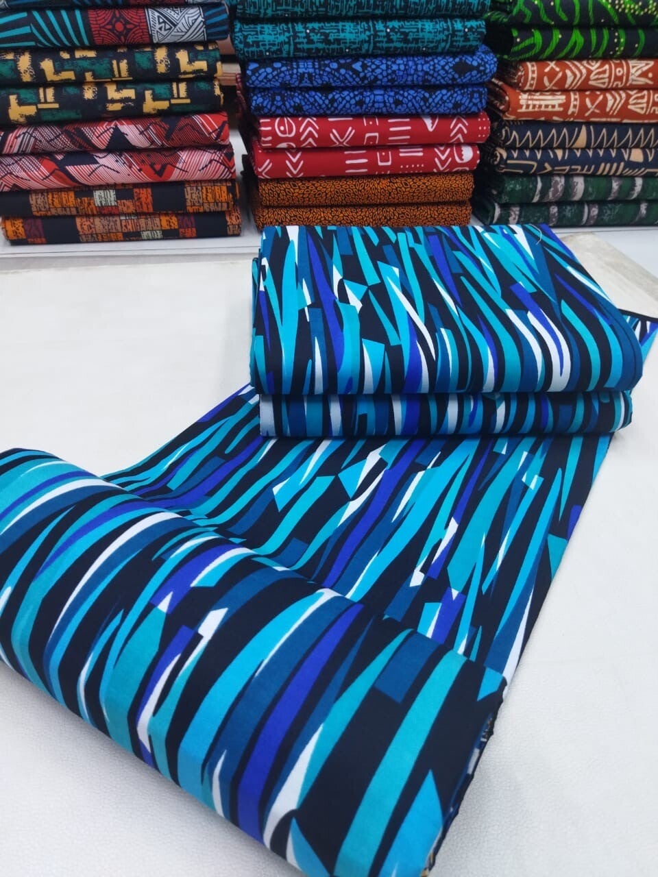 Blue Ankara Fabric