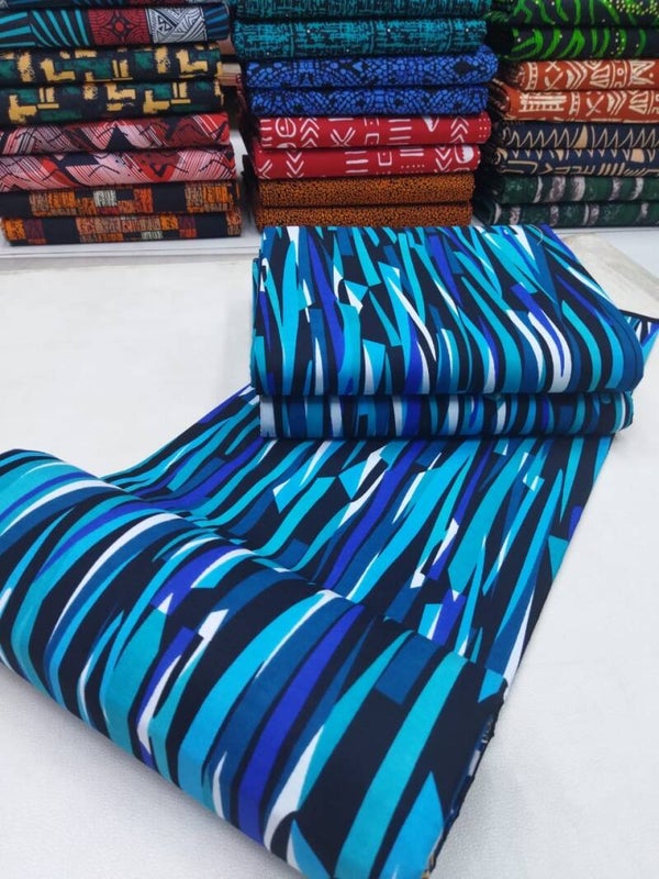 Blue Ankara Fabric