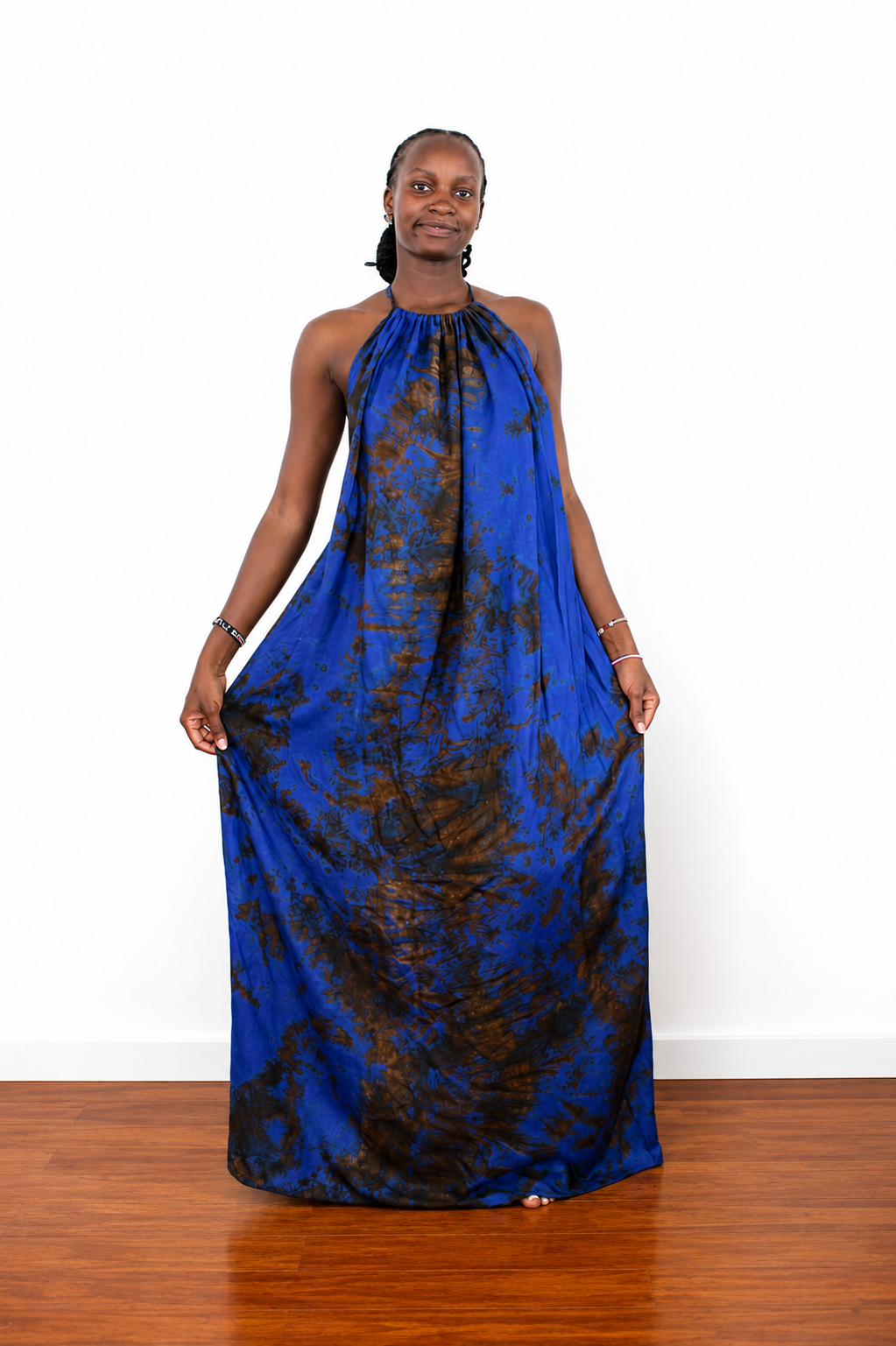 Royal blue backless Dera