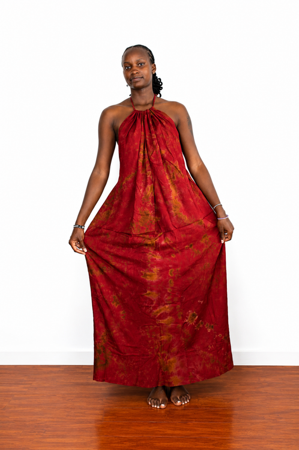 Maroon Backless Dera