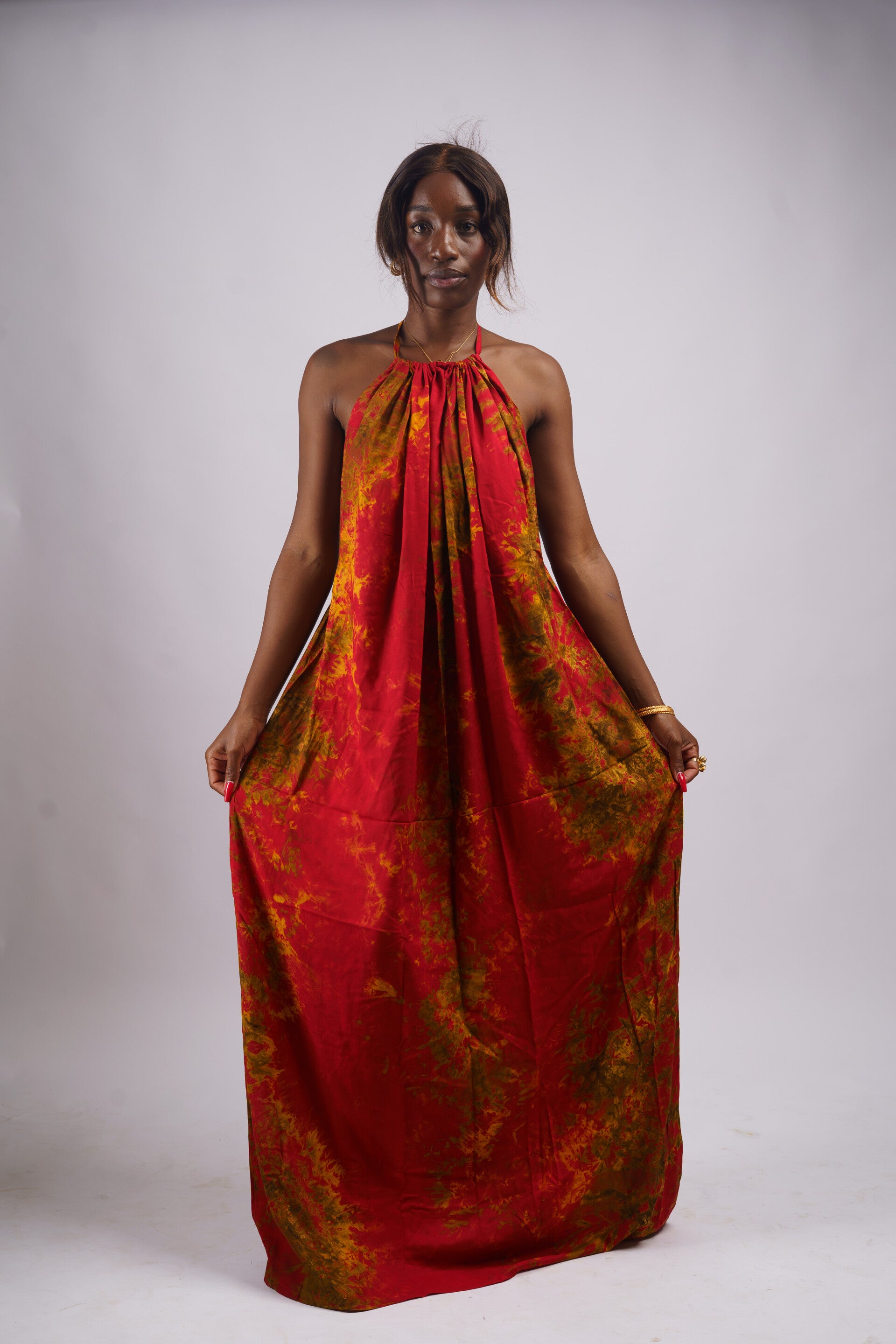 Red Backless Dera