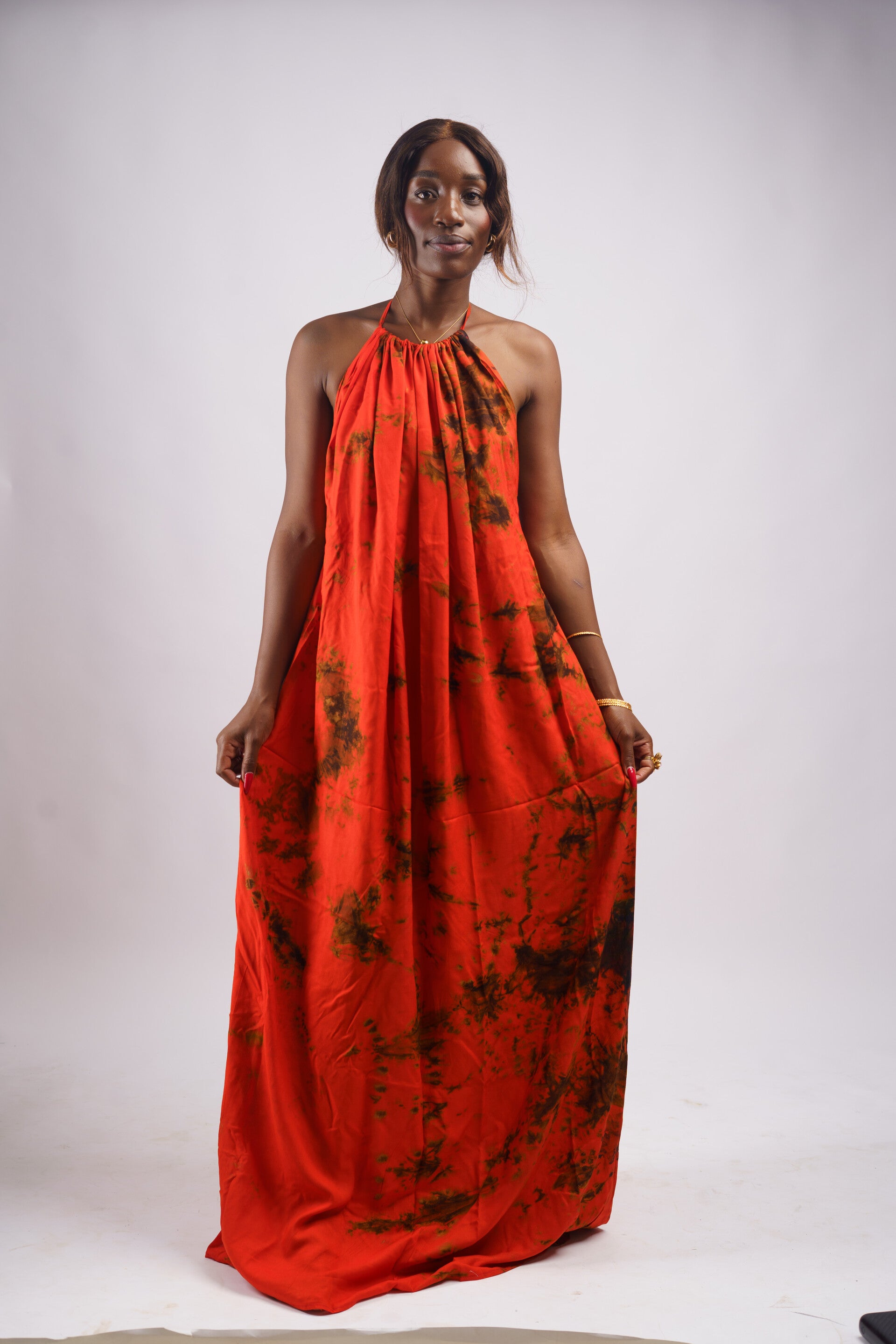 Orange Backless Dera