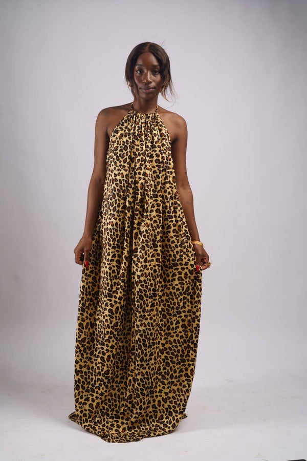Zebra Print Backless Dera