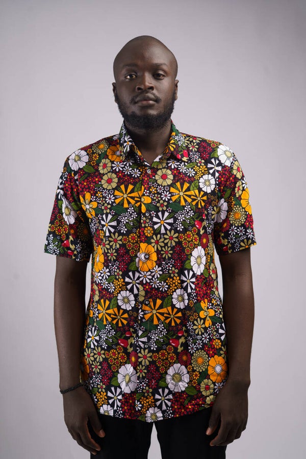 Colourful men ankara shirt