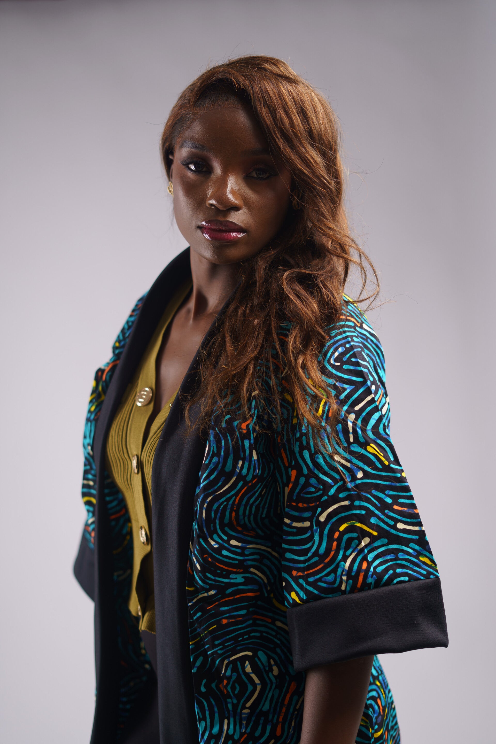 Tawquise and colors Kimono