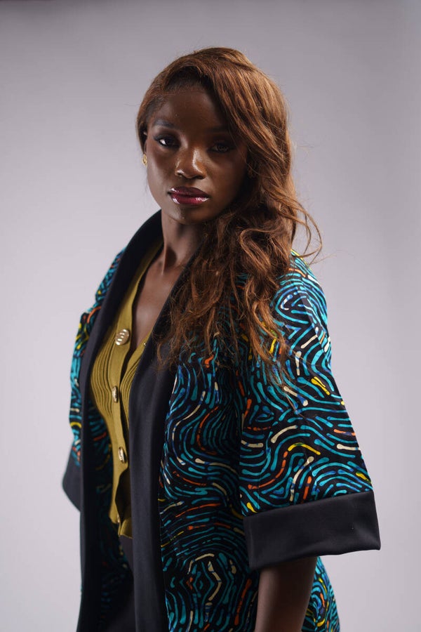 Tawquise and colors Kimono