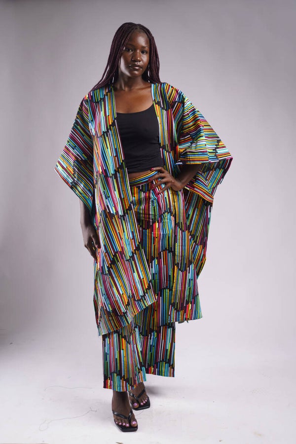 Colorful strip palazo pants